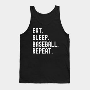Eat Sleep Baseball Repeat Funny Baseball Player Gift Tank Top
